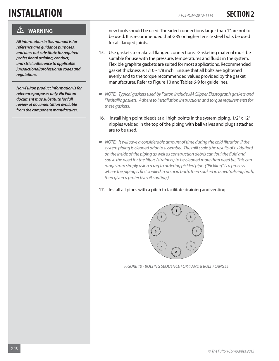 Installation | Fulton Vertical Coil (FT-C_S) Thermal Fluid (hot oil) Heater User Manual | Page 24 / 92
