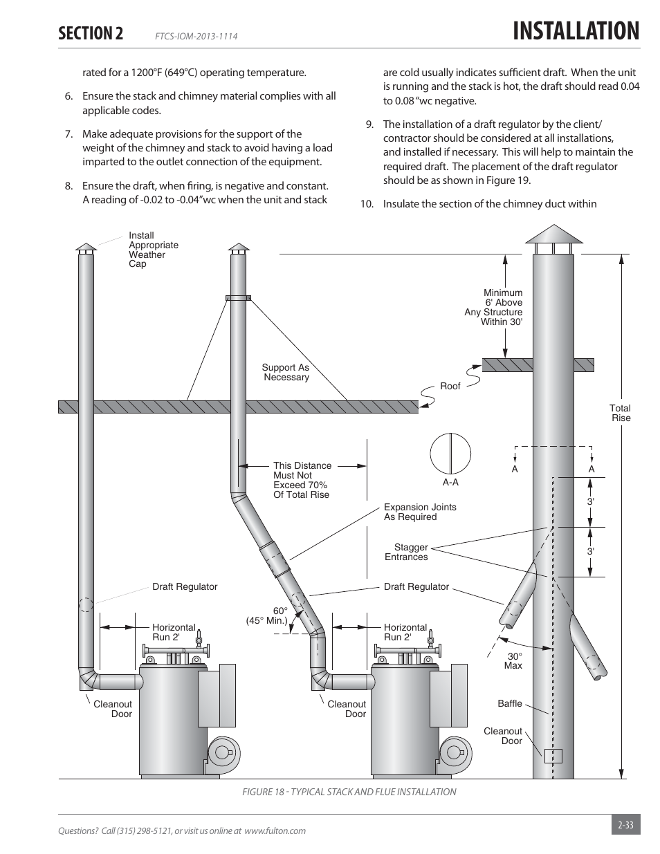 Installation | Fulton Vertical Coil (FT-C_S) Thermal Fluid (hot oil) Heater User Manual | Page 39 / 92