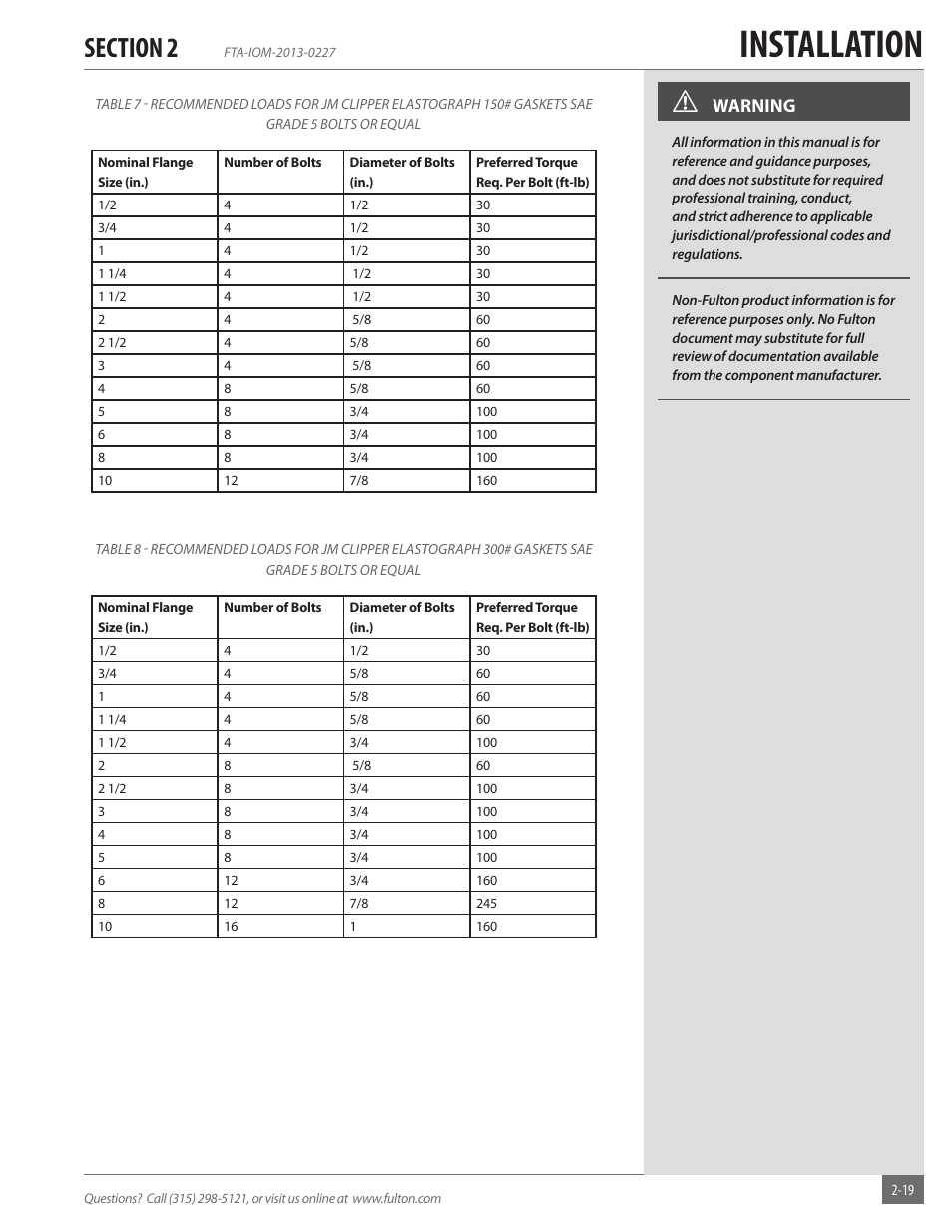 Installation | Fulton Vertical Tubeless (FT-A) Thermal Fluid (hot oil) Heater User Manual | Page 25 / 84