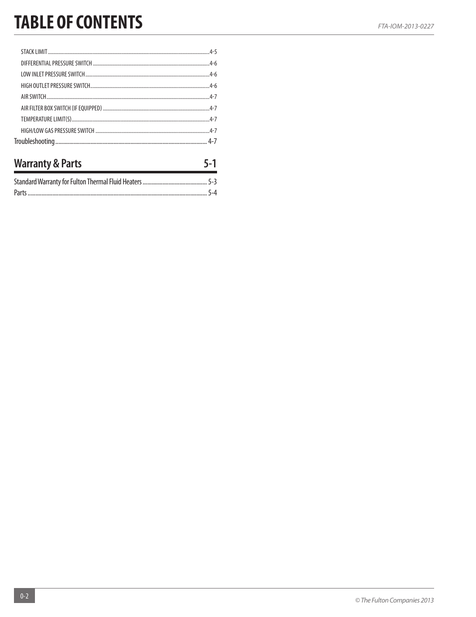 Fulton Vertical Tubeless (FT-A) Thermal Fluid (hot oil) Heater User Manual | Page 4 / 84
