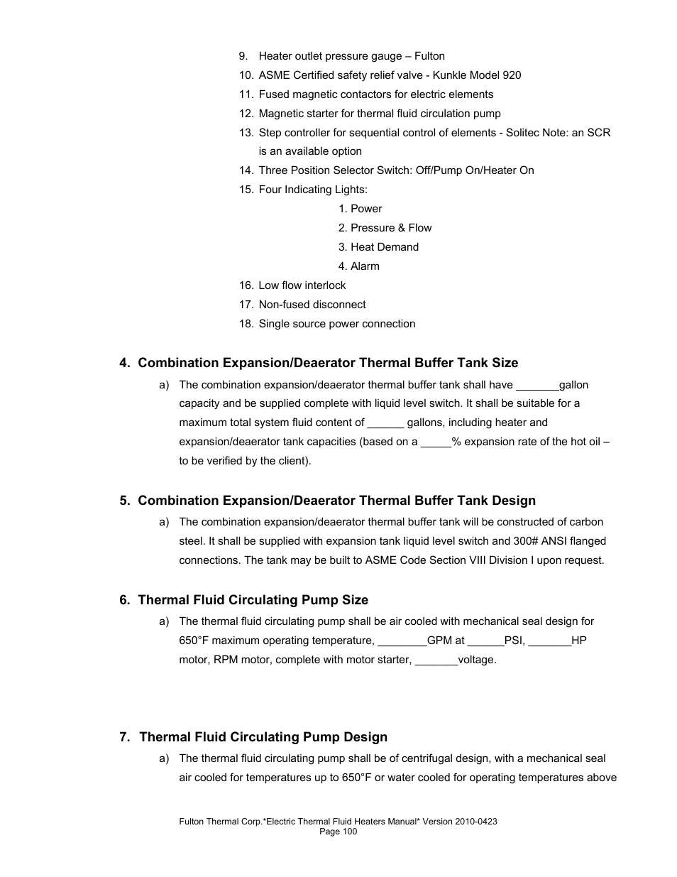Fulton Vertical Electric (FT-N) Thermal Fluid (hot oil) Heater User Manual | Page 100 / 108