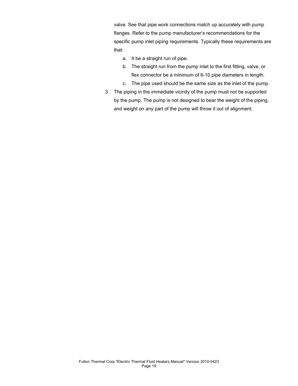 Fulton Vertical Electric (FT-N) Thermal Fluid (hot oil) Heater User Manual | Page 19 / 108