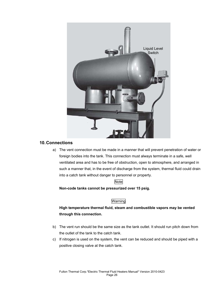 Fulton Vertical Electric (FT-N) Thermal Fluid (hot oil) Heater User Manual | Page 26 / 108