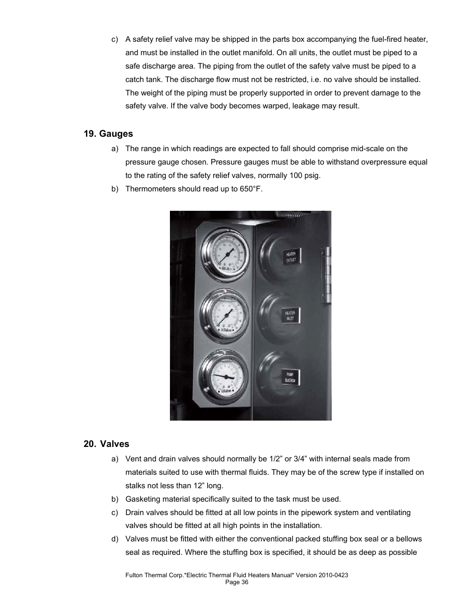 Fulton Vertical Electric (FT-N) Thermal Fluid (hot oil) Heater User Manual | Page 36 / 108