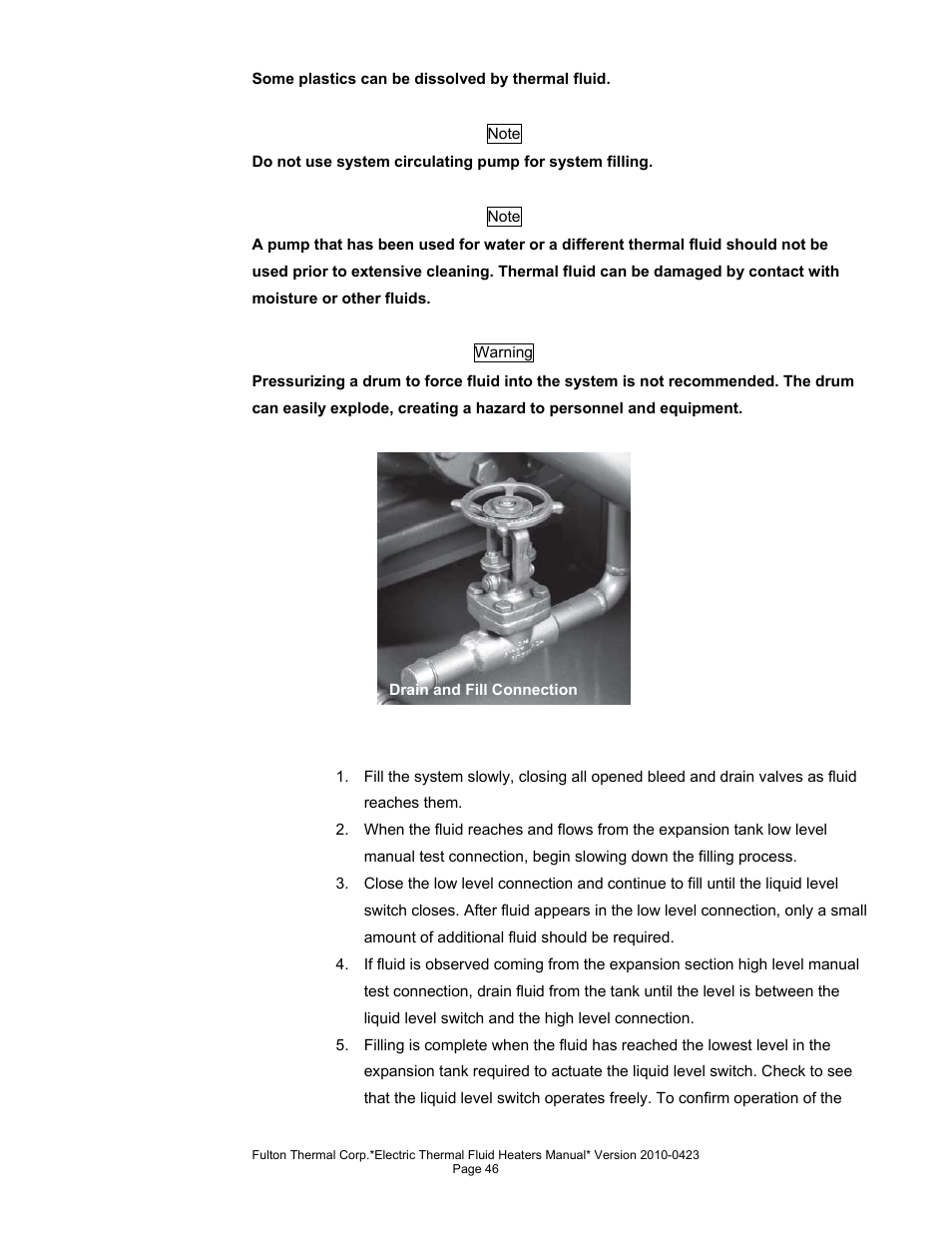 Fulton Vertical Electric (FT-N) Thermal Fluid (hot oil) Heater User Manual | Page 46 / 108