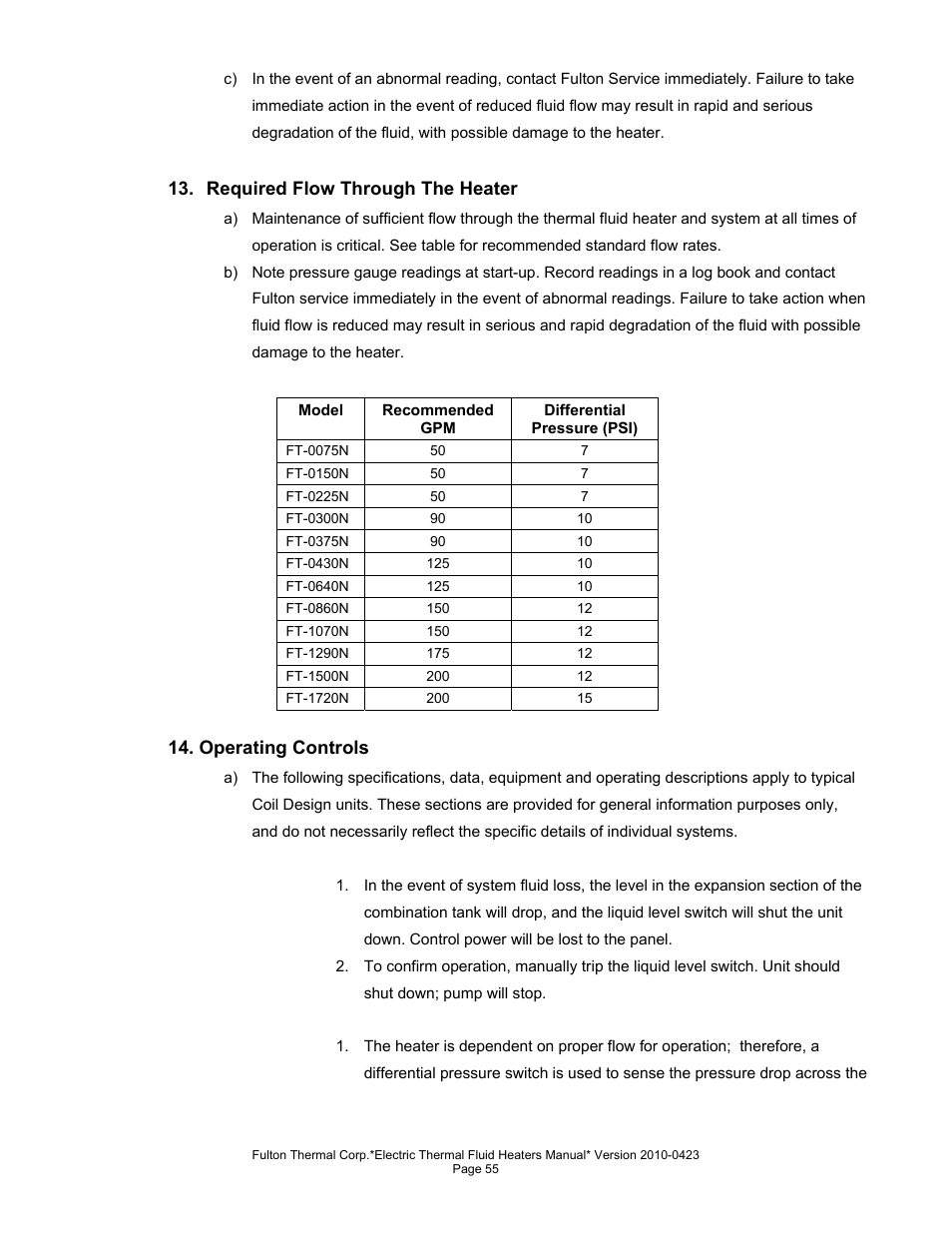 Fulton Vertical Electric (FT-N) Thermal Fluid (hot oil) Heater User Manual | Page 55 / 108
