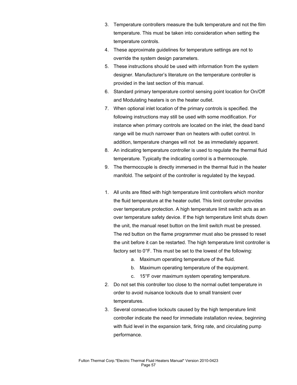 Fulton Vertical Electric (FT-N) Thermal Fluid (hot oil) Heater User Manual | Page 57 / 108