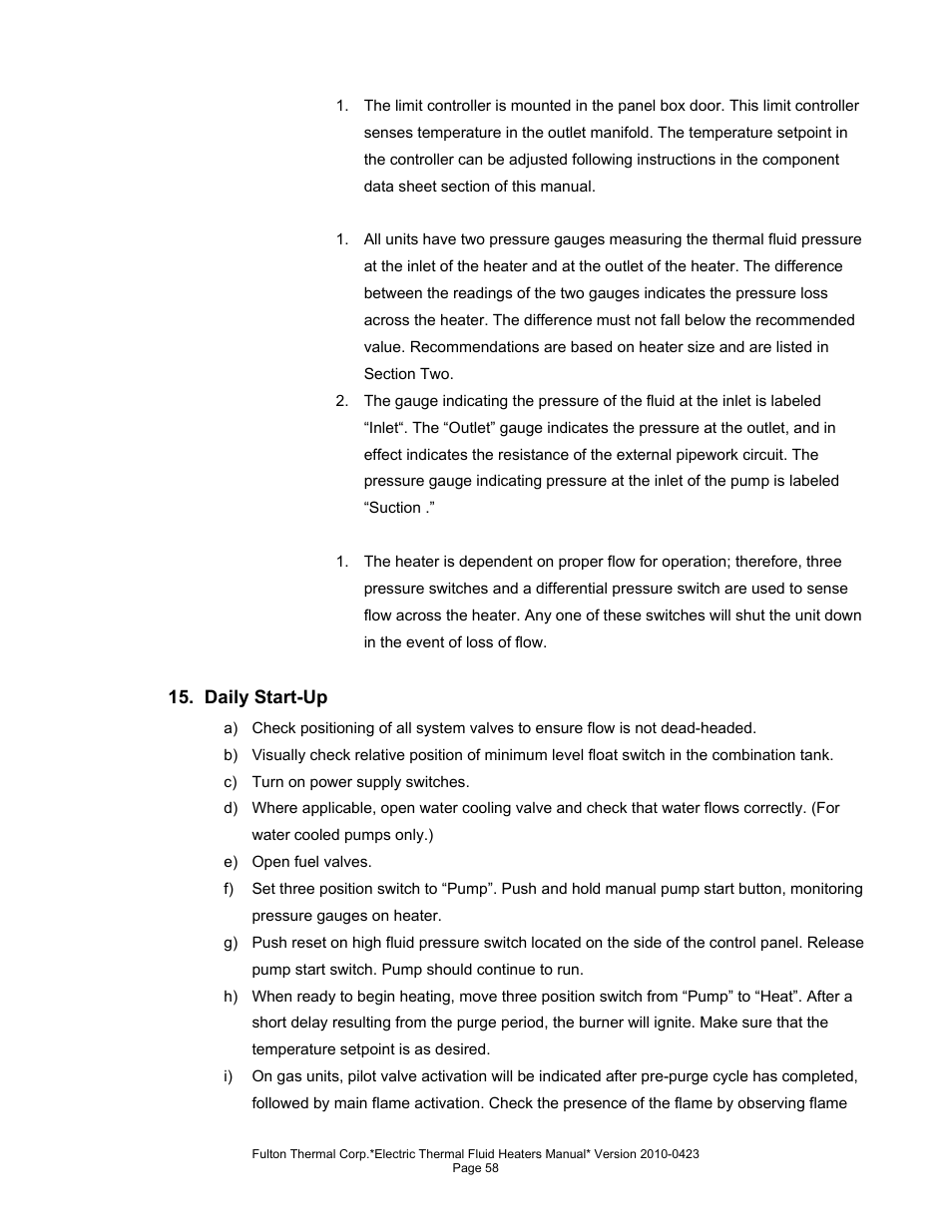 Fulton Vertical Electric (FT-N) Thermal Fluid (hot oil) Heater User Manual | Page 58 / 108