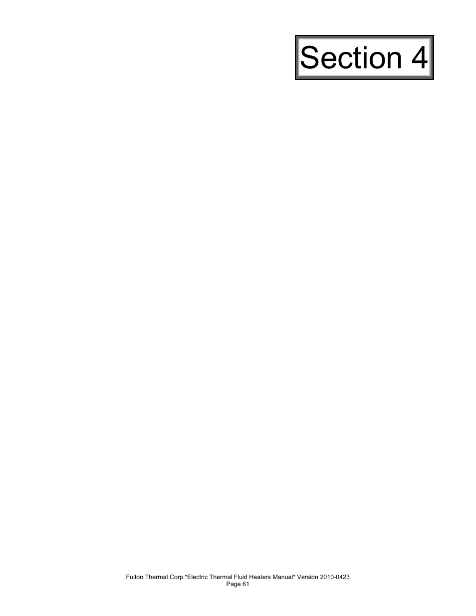 Fulton Vertical Electric (FT-N) Thermal Fluid (hot oil) Heater User Manual | Page 61 / 108
