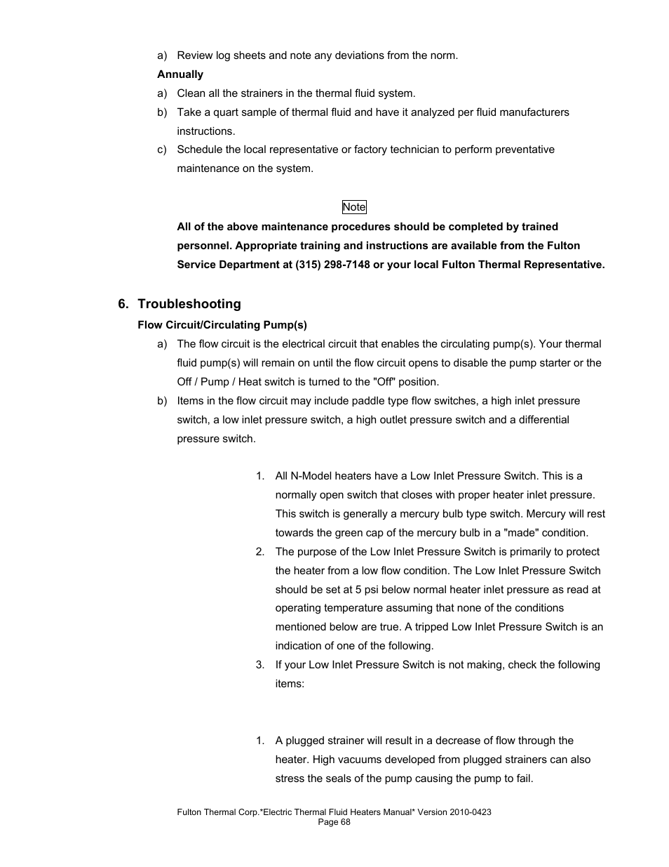 Fulton Vertical Electric (FT-N) Thermal Fluid (hot oil) Heater User Manual | Page 68 / 108