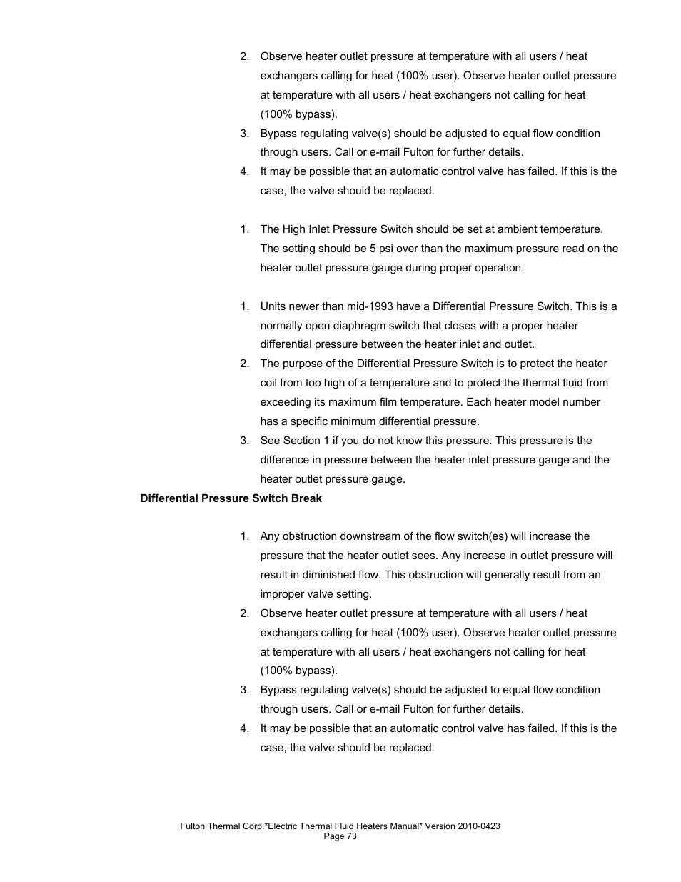 Fulton Vertical Electric (FT-N) Thermal Fluid (hot oil) Heater User Manual | Page 73 / 108
