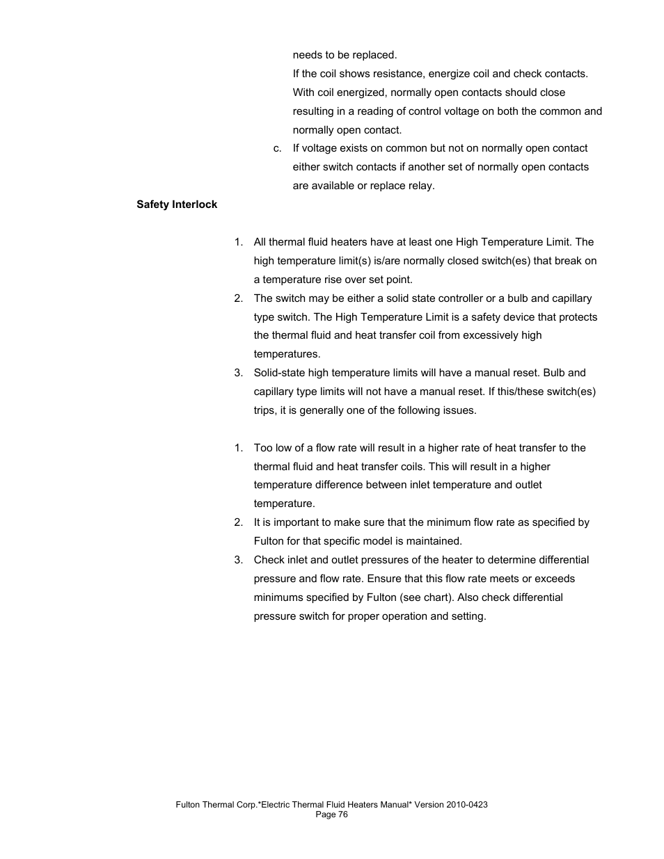 Fulton Vertical Electric (FT-N) Thermal Fluid (hot oil) Heater User Manual | Page 76 / 108