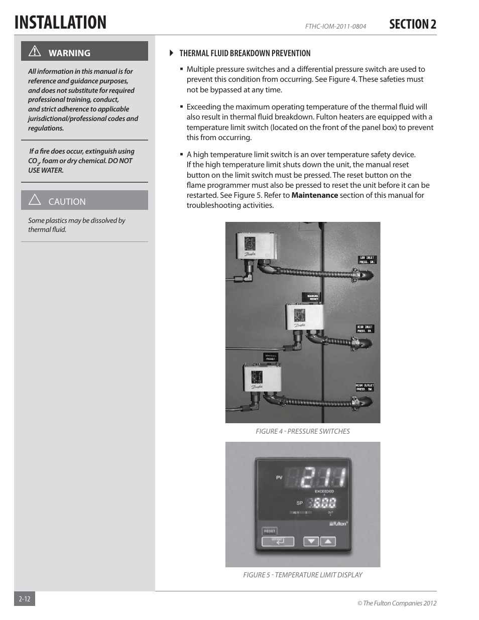Installation | Fulton Alliance (FT-HC) Horizontal Coil Thermal Fluid (hot oil) Heater User Manual | Page 18 / 88