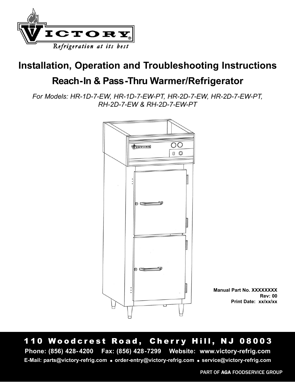 Victory RH-2D-7-EW-PT User Manual | 12 pages