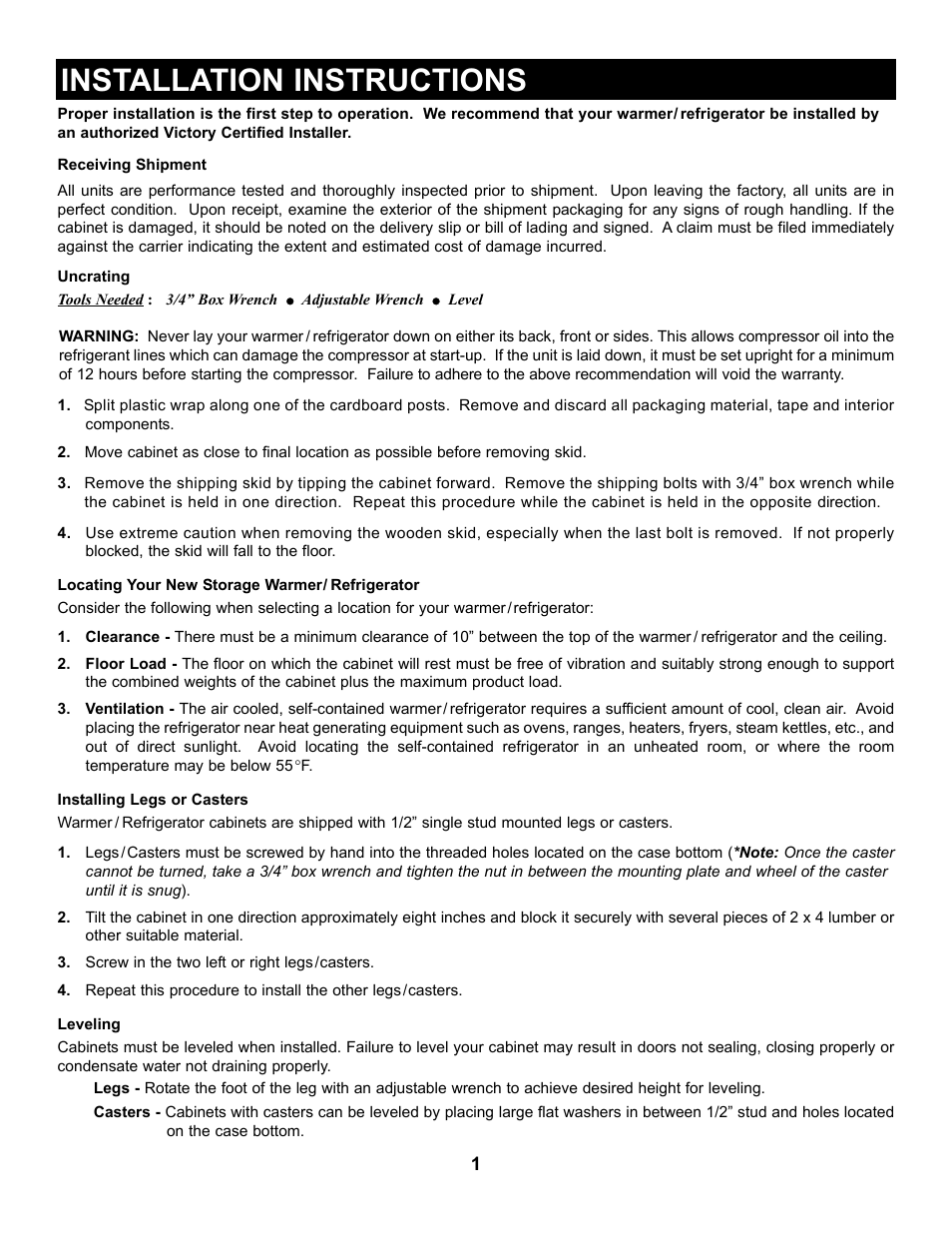Installation instructions | Victory RH-2D-7-EW-PT User Manual | Page 4 / 12