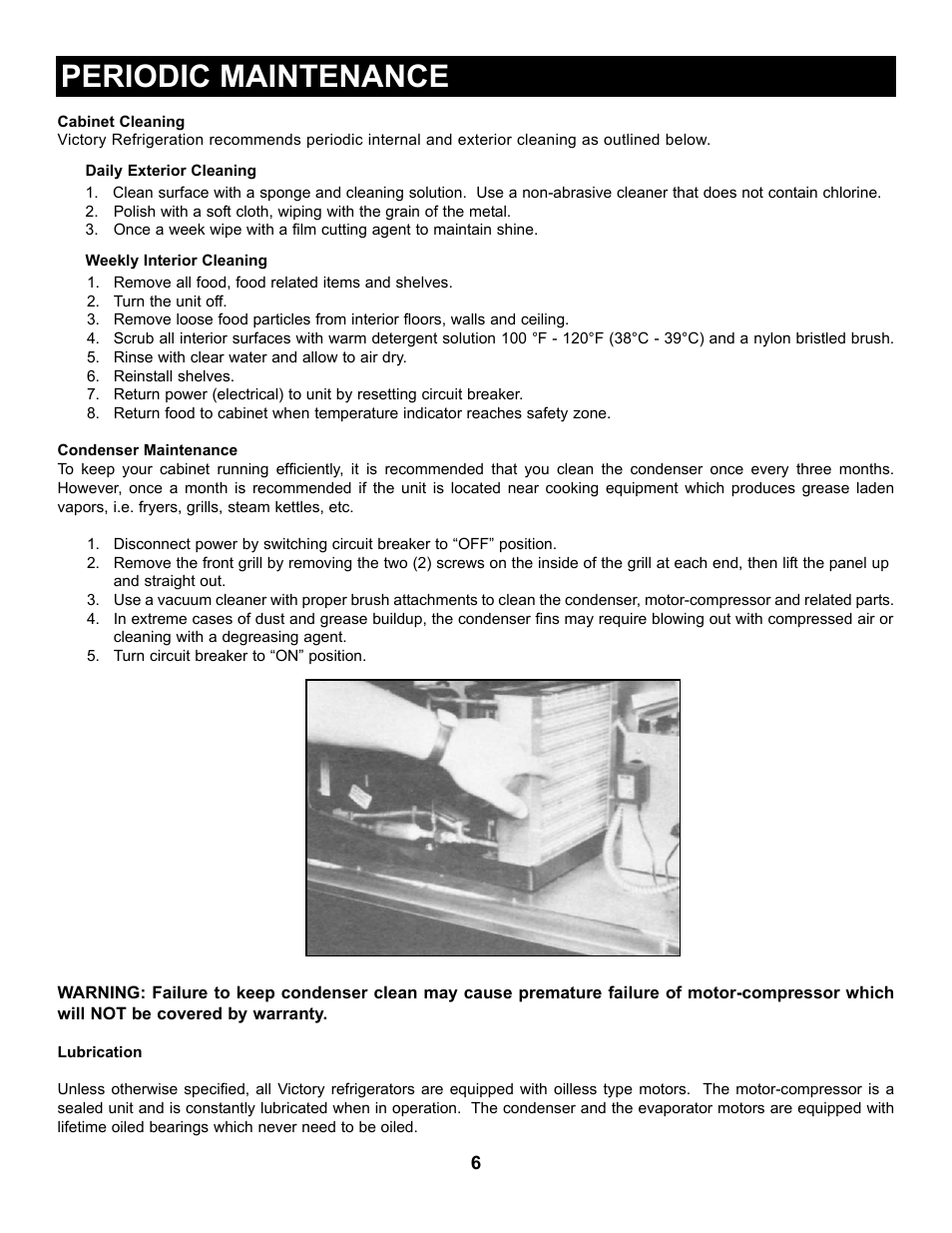 Periodic maintenance | Victory RH-2D-7-EW-PT User Manual | Page 9 / 12