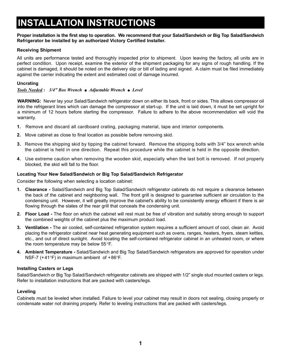 Installation instructions | Victory VUR6-18BT User Manual | Page 4 / 17