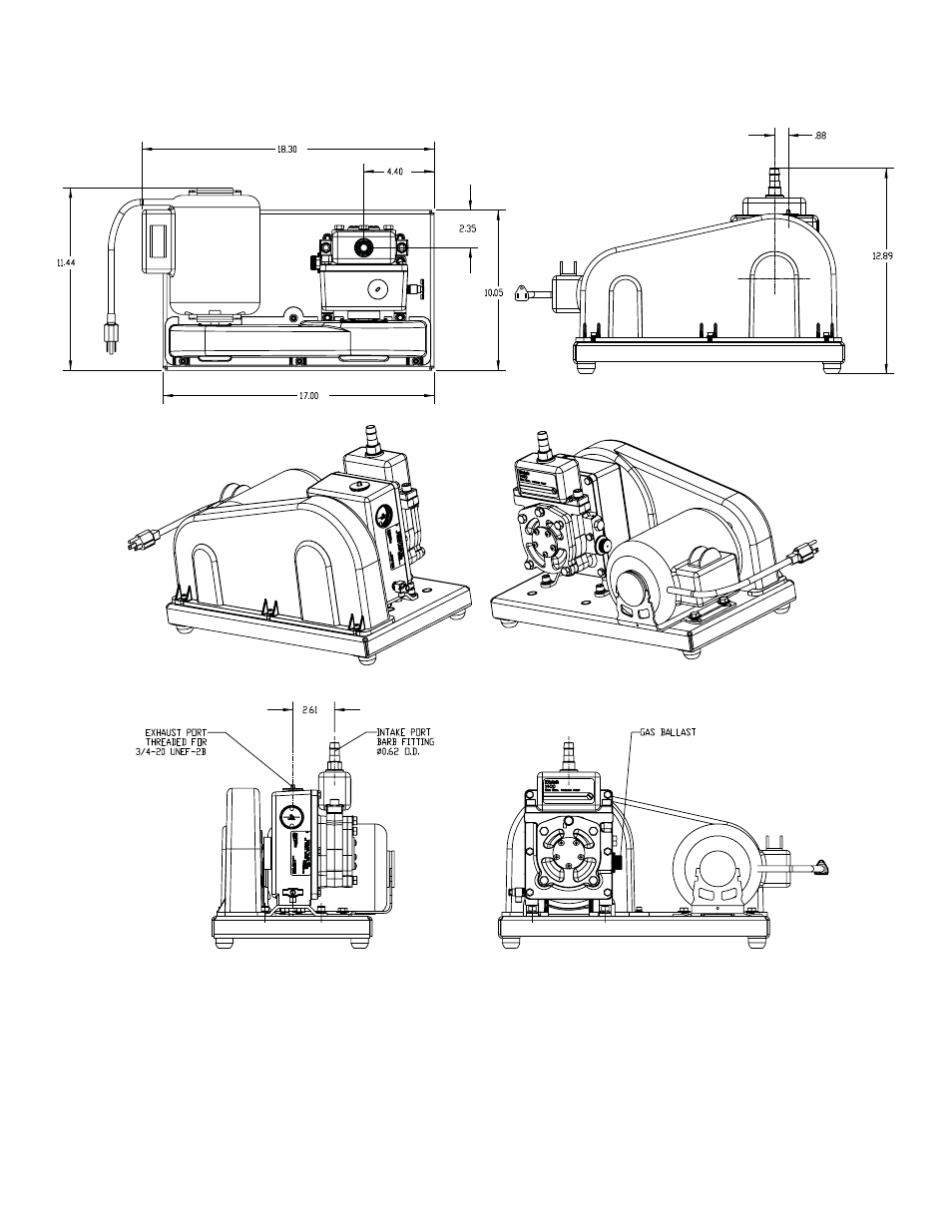 Welch Vacuum 1400 Duoseal Belt Drive User Manual | Page 14 / 28