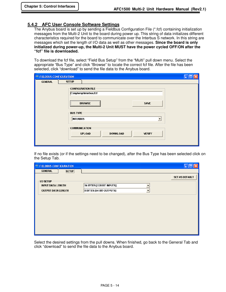 FEC AFC1500 User Manual | Page 58 / 129