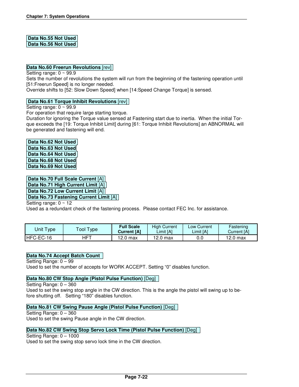 FEC FUSIONE-HS-2 User Manual | Page 146 / 183