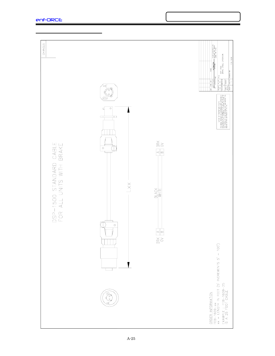 Brake unit extension cable | FEC DSP1500 (SAN3) User Manual | Page 157 / 160