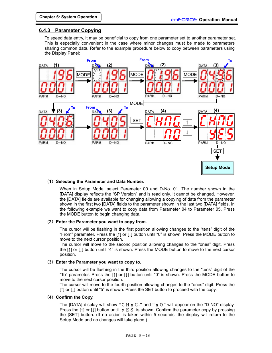 Parameter copying | FEC DSP1500 (SAN3) User Manual | Page 80 / 160