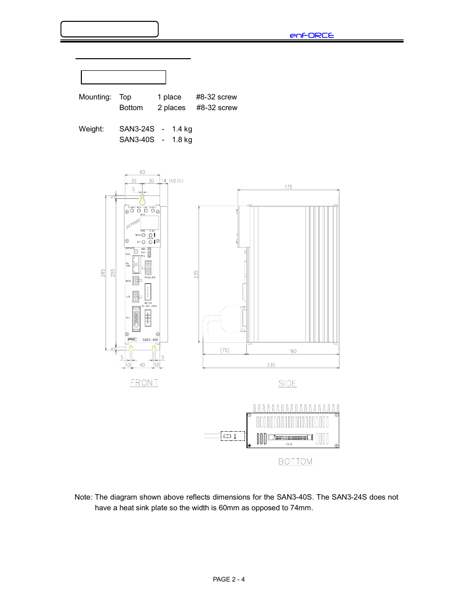 FEC DSP1500 (SAN3) User Manual | Page 4 / 10