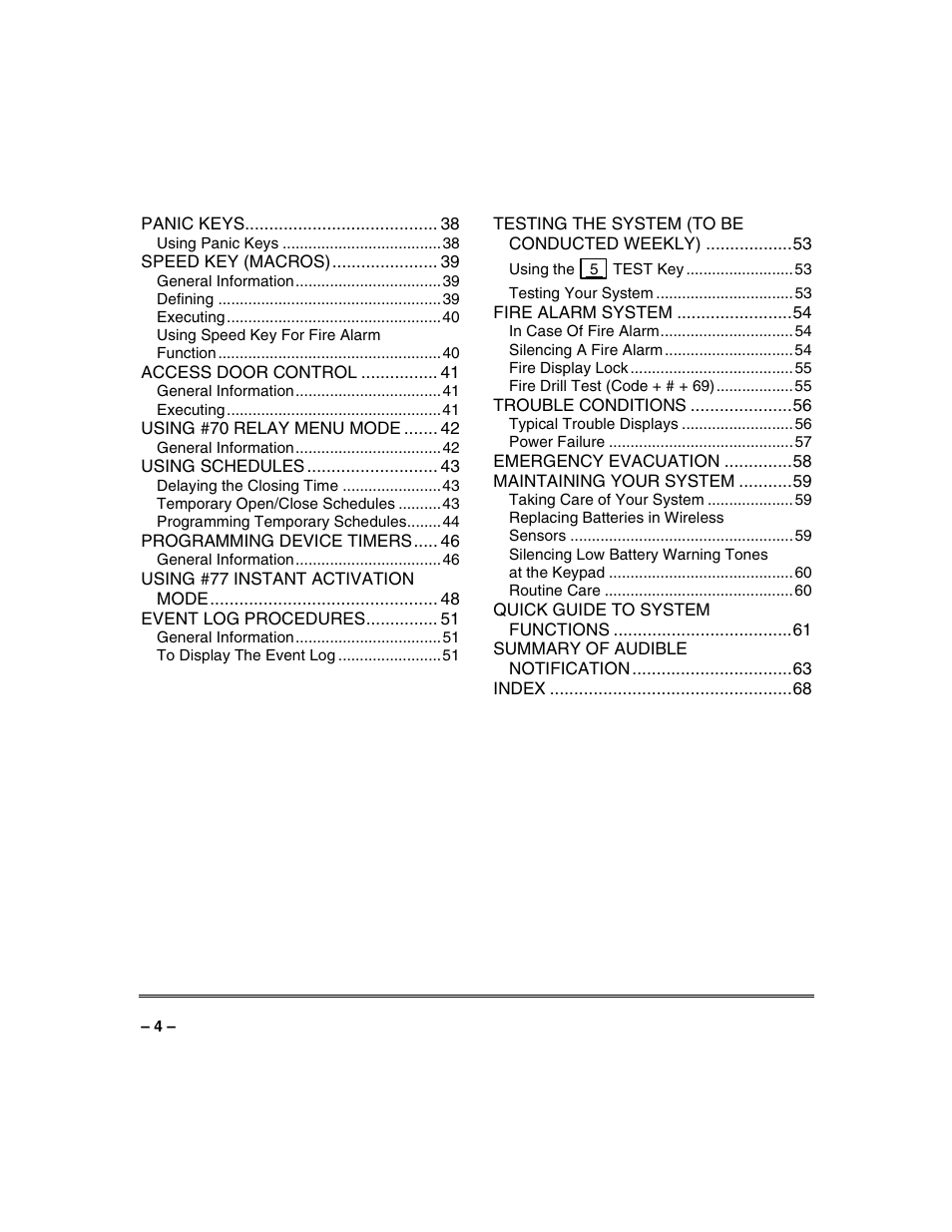 FIREPOWER Vista 32-128FB User Manual | Page 4 / 72