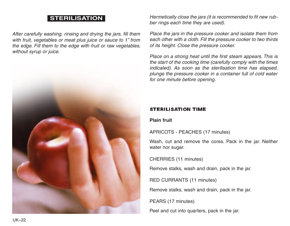 Frieling Sitram: Speedo Pressure Cooker’s User Manual | Page 22 / 24