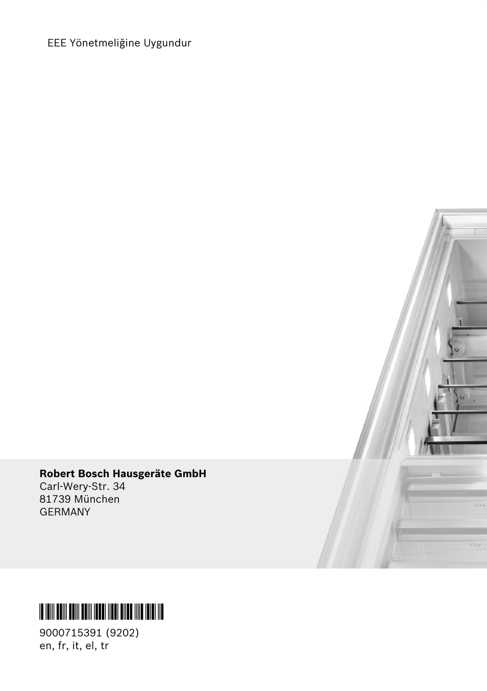 Bosch KDN64VL20N Frigo-congelatore da libero posizionamento Inox look User Manual | Page 93 / 93