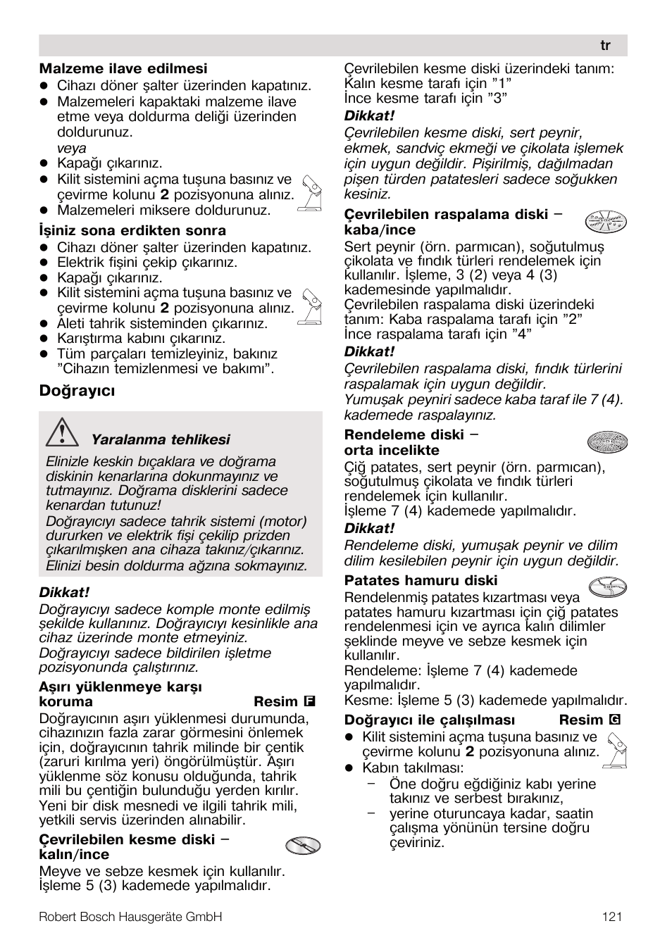 Bosch MUM56S40 User Manual | Page 121 / 173