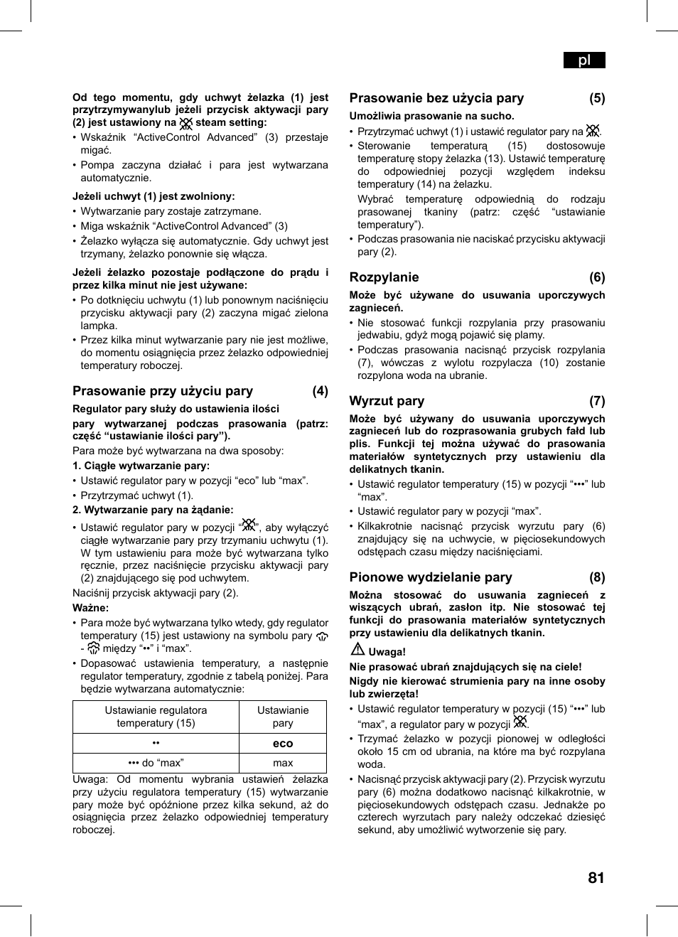 Bosch TDS1216 User Manual | Page 81 / 116