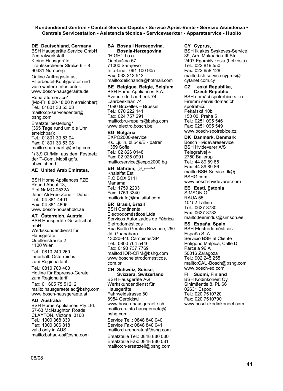 Bosch PHA2302 User Manual | Page 43 / 46