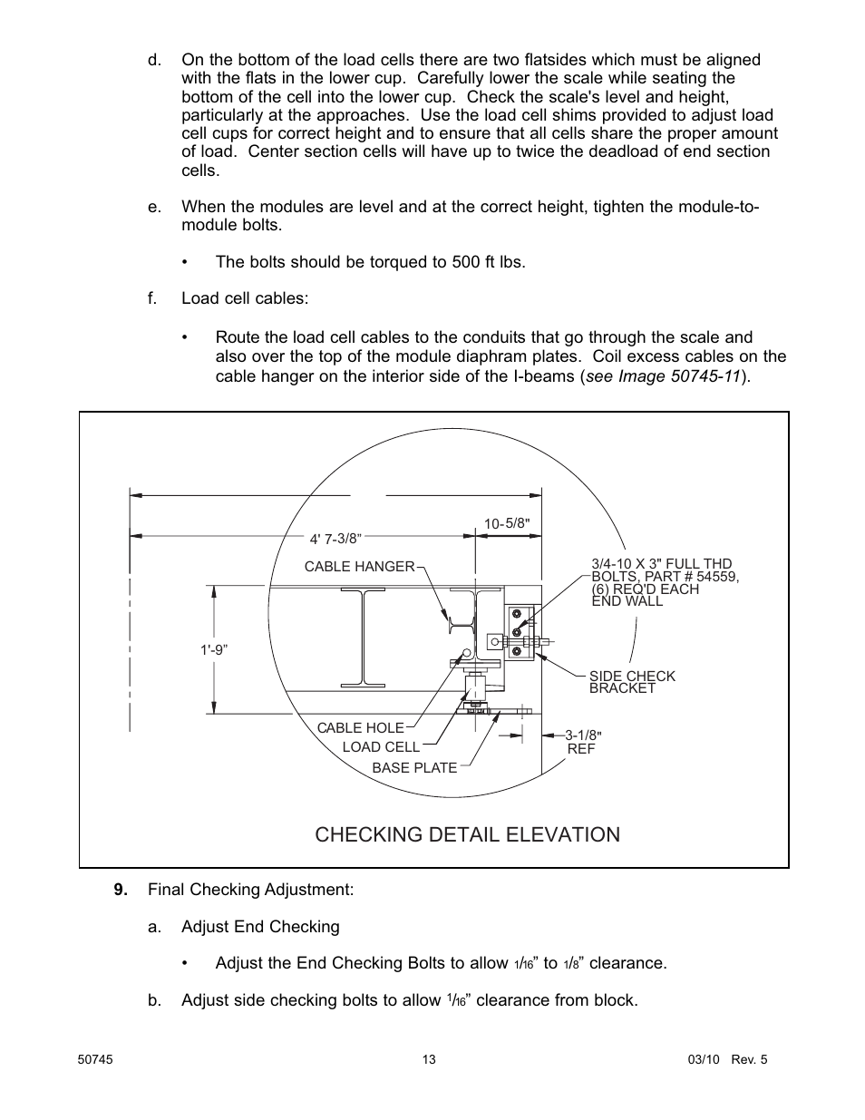 Checking detail elevation | Fairbanks 6020 Series Titan Motor Truck Scale User Manual | Page 13 / 23