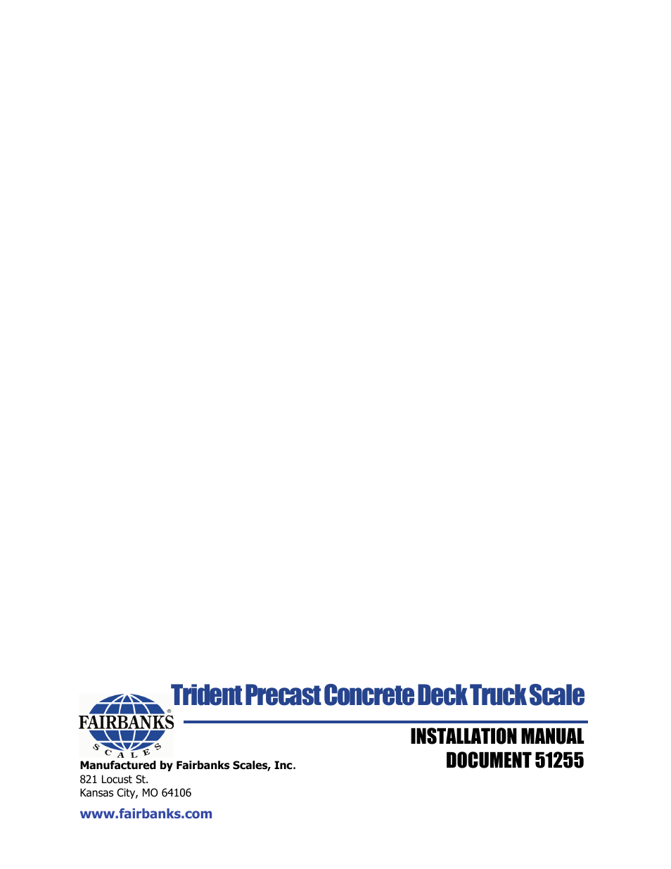 Trident precast concrete deck truck scale | Fairbanks Trident Precast Concrete Deck Truck Scale User Manual | Page 40 / 40