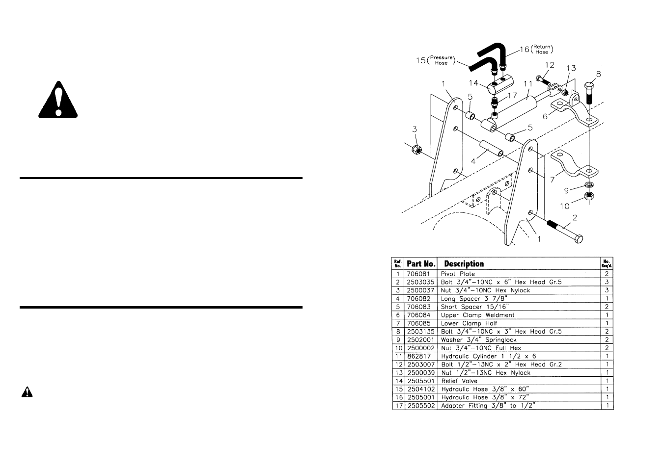 Dfk-70 down force kit pa rts list | Farm Star 720 User Manual | Page 2 / 24