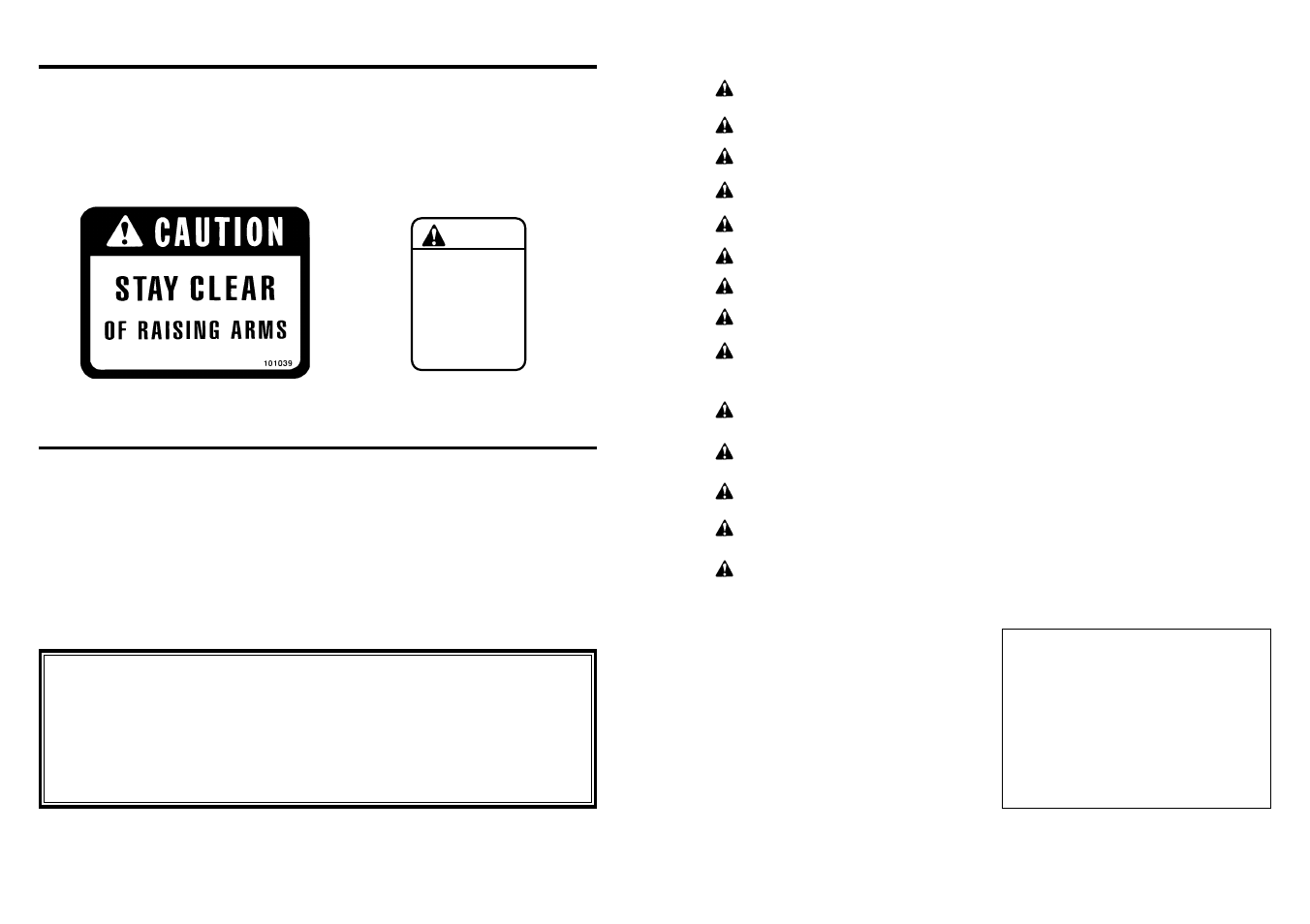 Always obey all safety rules!! always be careful, Safety signs, Safety information | Always obey all safety rules! always be careful, Replace safety signs if damaged or missing | Farm Star HK-96 User Manual | Page 4 / 10