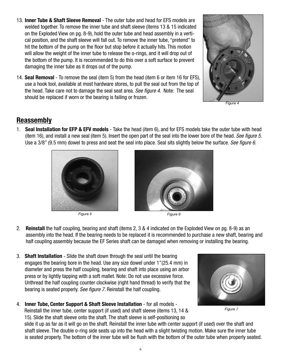 Reassembly | Finish Thompson EFV User Manual | Page 8 / 13