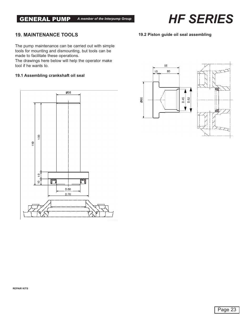 Hf series | General Pump HF Owner Manual User Manual | Page 23 / 24