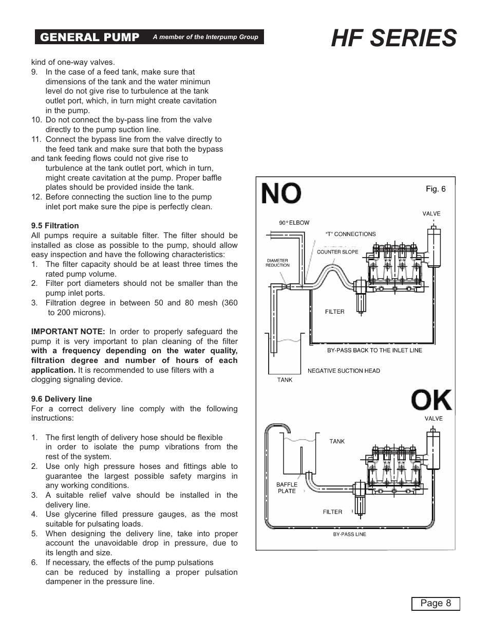 Hf series, General pump | General Pump HF Owner Manual User Manual | Page 8 / 24