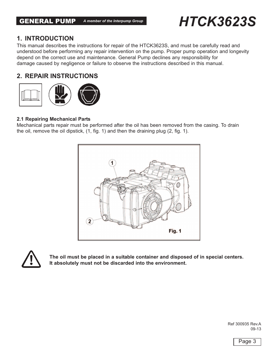 Htck3623s | General Pump HTCK3623S User Manual | Page 3 / 19