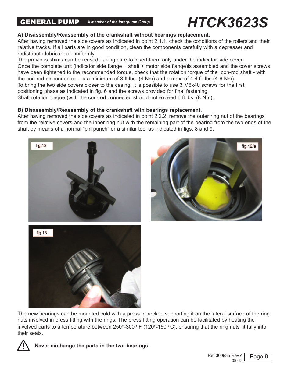 Htck3623s, General pump | General Pump HTCK3623S User Manual | Page 9 / 19