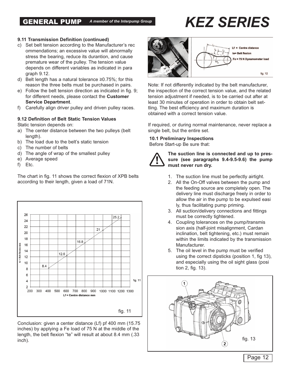 Kez series, General pump | General Pump KEZ Owner Manual v.1 User Manual | Page 12 / 17