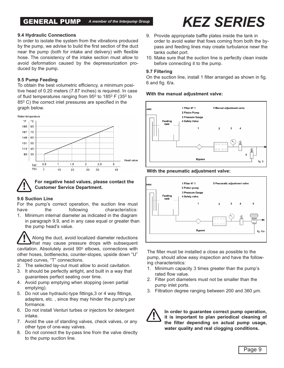 Kez series, General pump | General Pump KEZ Owner Manual v.1 User Manual | Page 9 / 17