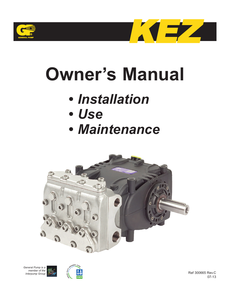 General Pump KEZ Owner Manual v.2 User Manual | 17 pages