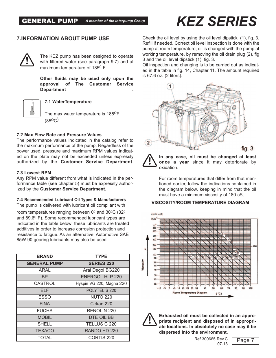 Kez series, General pump | General Pump KEZ Owner Manual v.2 User Manual | Page 7 / 17