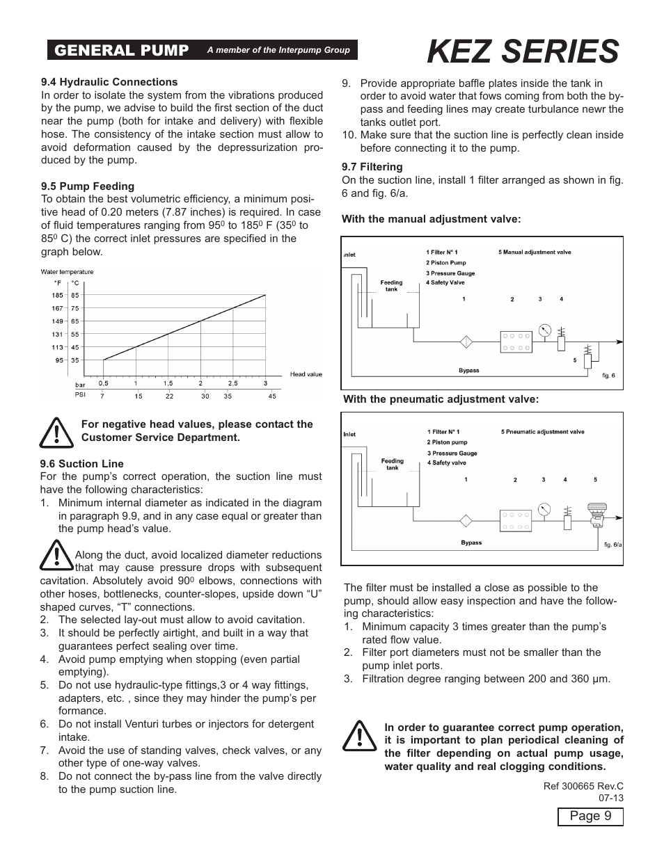 Kez series, General pump | General Pump KEZ Owner Manual v.2 User Manual | Page 9 / 17