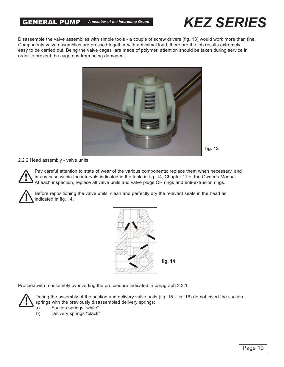 Kez series, General pump | General Pump KEZ Repair Manual User Manual | Page 10 / 16