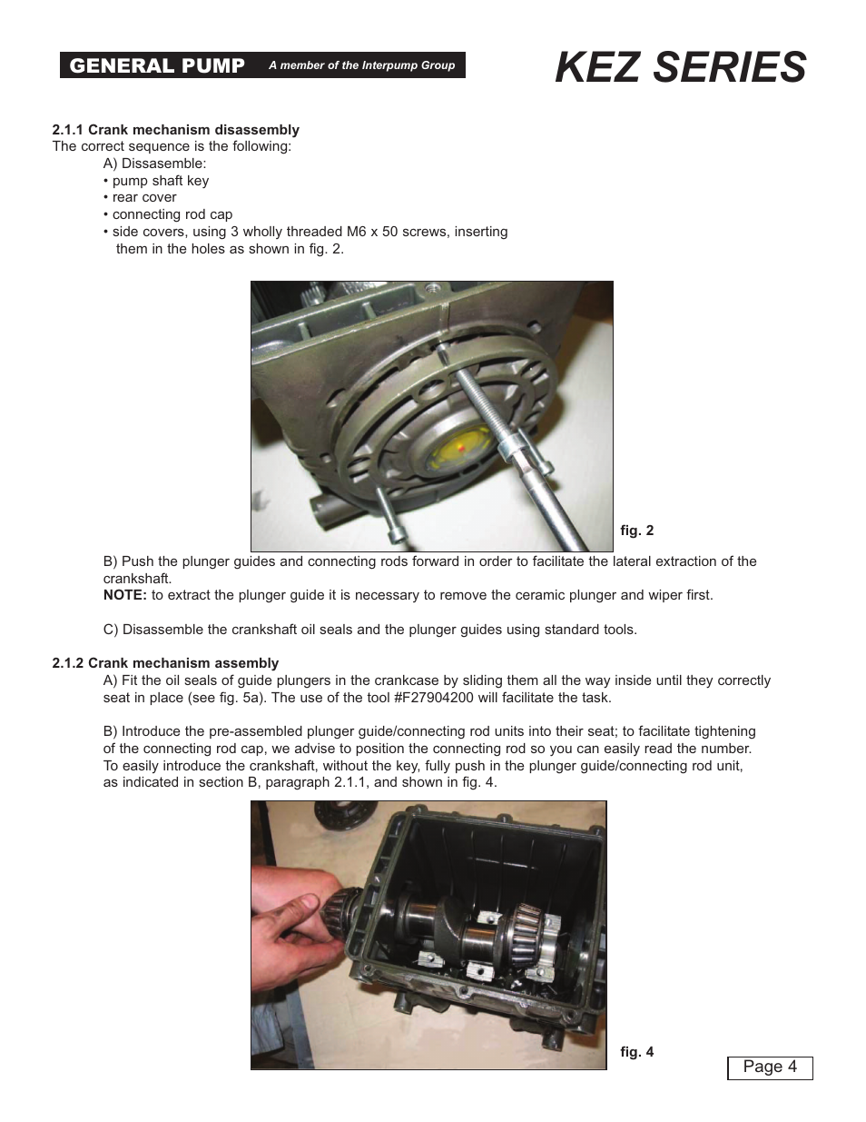 Kez series, General pump | General Pump KEZ Repair Manual User Manual | Page 4 / 16