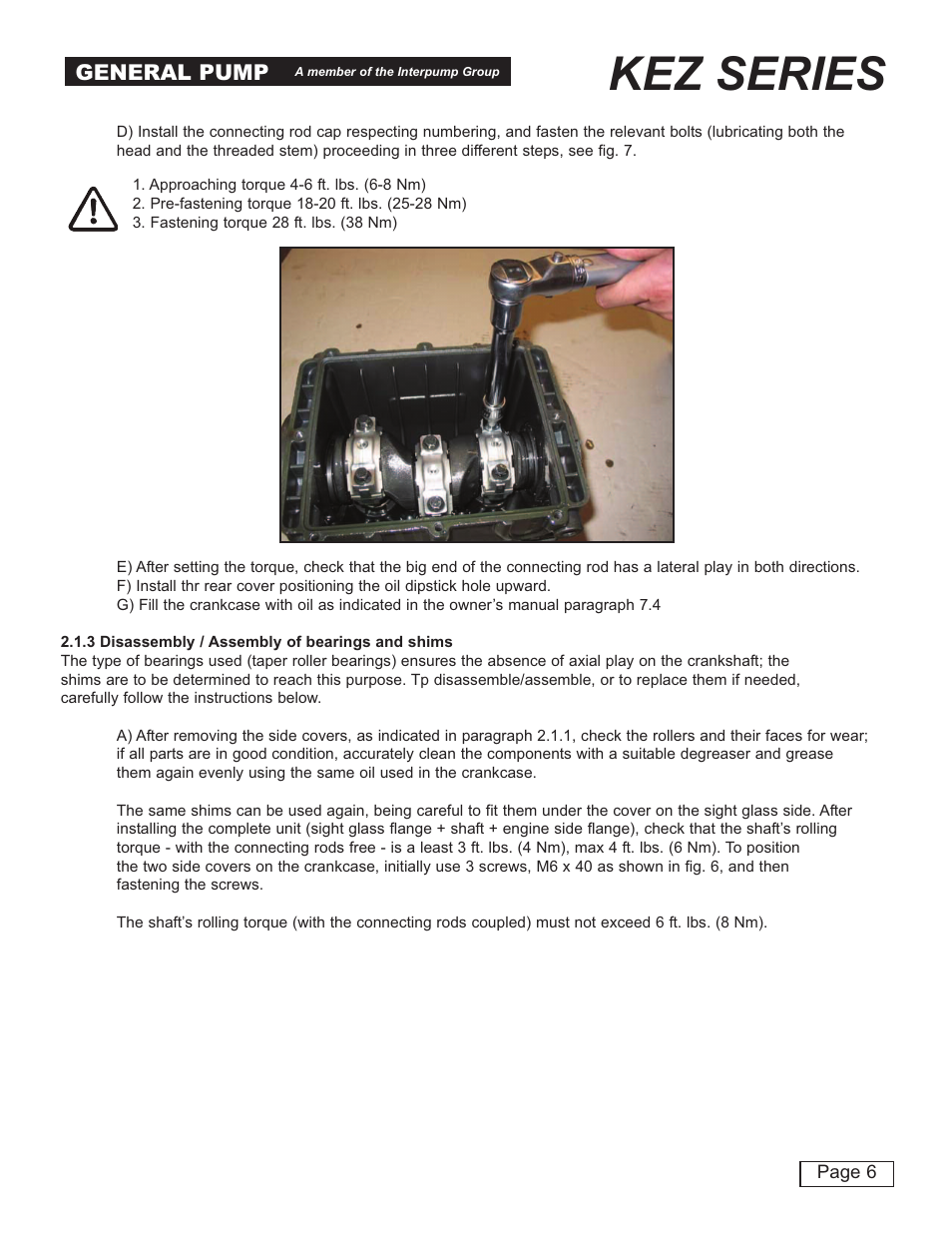 Kez series, General pump | General Pump KEZ Repair Manual User Manual | Page 6 / 16